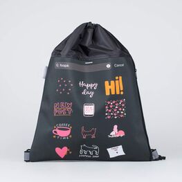 02808103-20 Мешок для сменной обуви HI для девочки черный