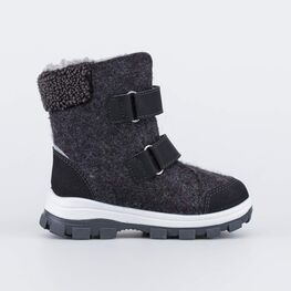 157012-42 Валенки на липучках Мишка для мальчики серый фото №2