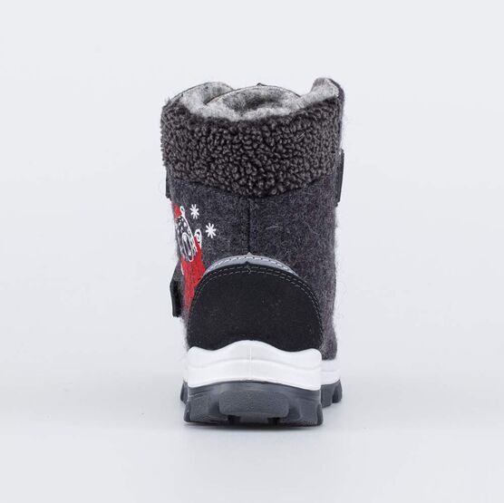 157012-42 Валенки на липучках Мишка для мальчики серый фото №5