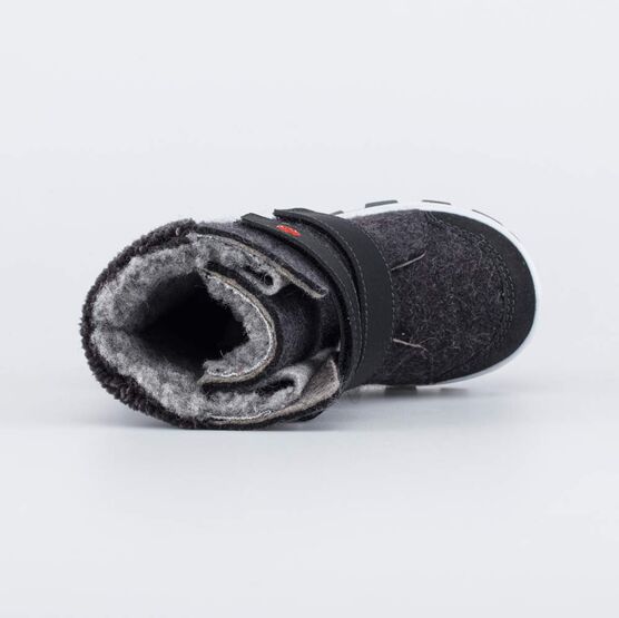 357010-42 Валенки на липучках Мишка для мальчики серый фото №4