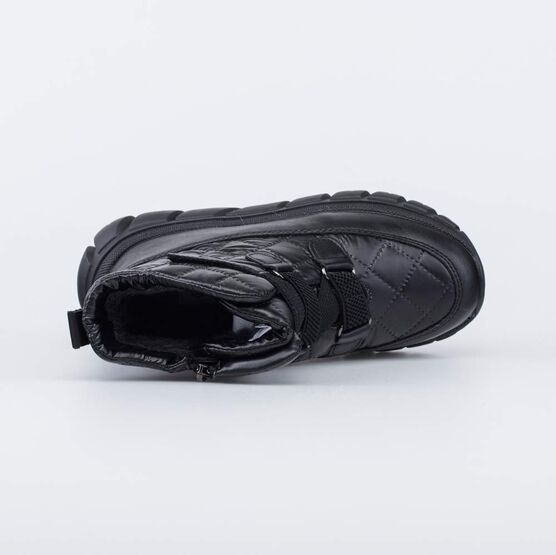 654066-42 Стеганые ботинки-дутики для девочки черный для девочки черный фото №4