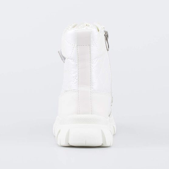 454067-41 Стеганые ботинки-дутики для девочки белый для девочки белый фото №5