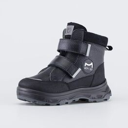652221-51 Зимние ботинки на липучках для мальчика для мальчики черный