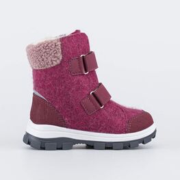 357009-43 Валенки на липучках Единорожка для девочки бордовый фото №2