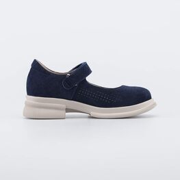 732425-22 Кожаные туфли в школу темно-синий для девочки темно-синий фото №2