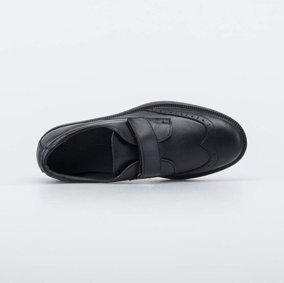 732429-21 Черные туфли-броги школьные для мальчики черный фото №4