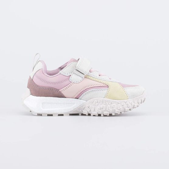 644419-73 Кожаные кроссовки-буст для девочки для девочки розовый + серый фото №2