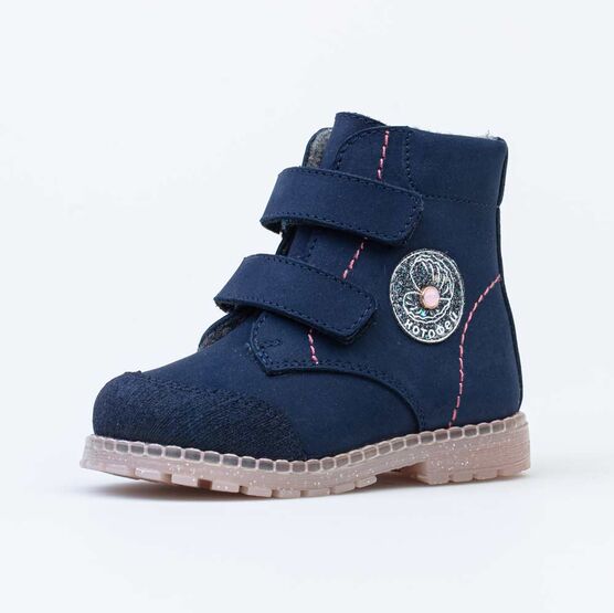 352289-34 Ботинки для девочки синий