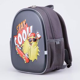 02710331-40 Рюкзак детский Монстр черный для мальчики сер-жел фото №2