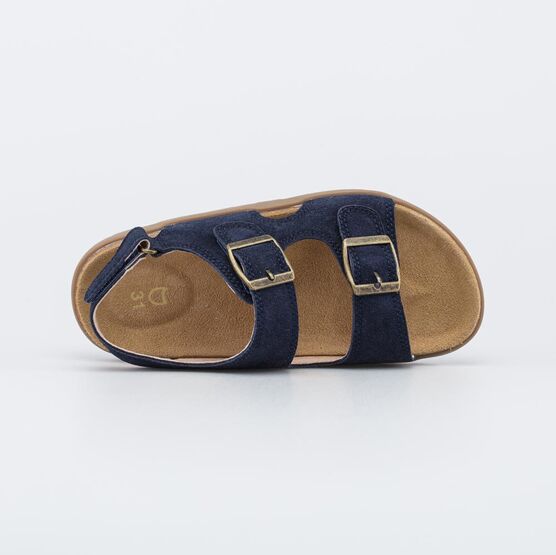 523075-21 Кожаные сандалии на пробковой подошве для мальчики темно-синий фото №4