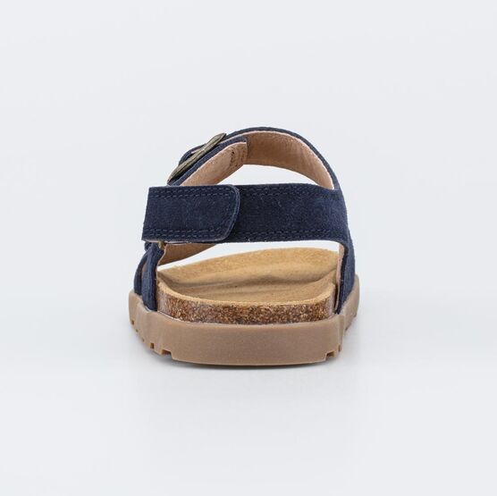 523075-21 Кожаные сандалии на пробковой подошве для мальчики темно-синий фото №5