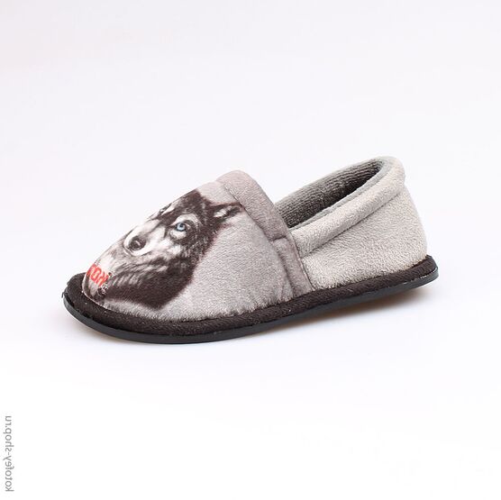 431107-11 Тапочки серые для мальчики серый