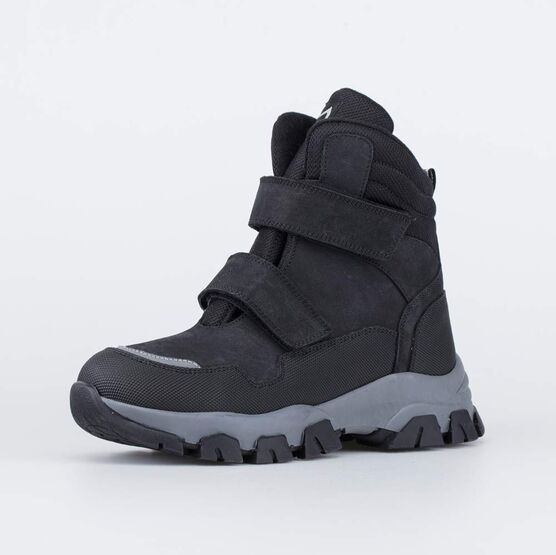 Черные зимние ботинки для мальчика-подростка для мальчики цвет черный  купить за 7190 в интернет-магазине Котофей с доставкой: цена, фото,отзывы