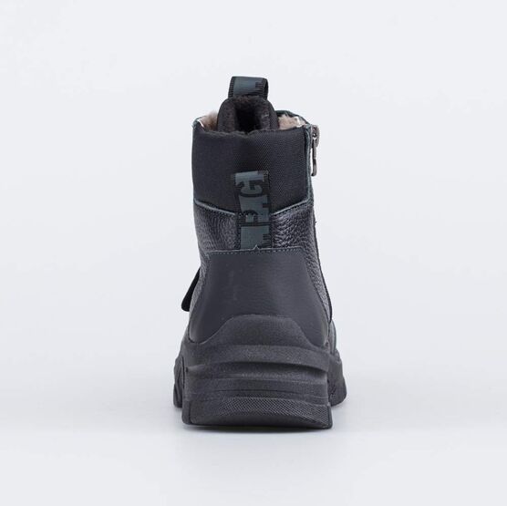 552308-52 Кожаные ботинки для мальчика для мальчики черный фото №5