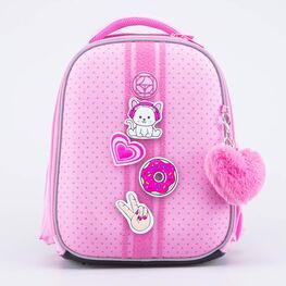 02804329-40 Рюкзак школьный розовый КК для девочки розовый