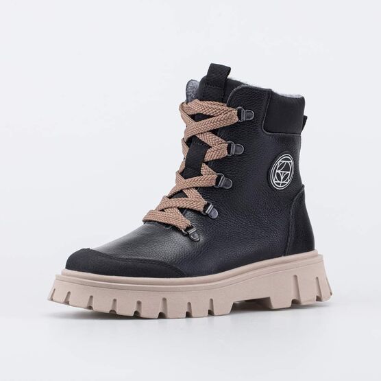 652229-52 Высокие ботинки для девочки для девочки черный