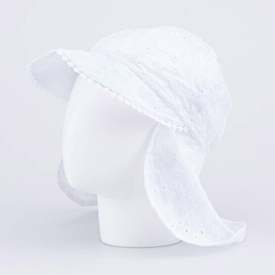 07811720-40 Панама-кепка удлиненная для девочки для девочки белый