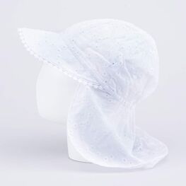 07811720-40 Панама-кепка удлиненная для девочки для девочки белый фото №2