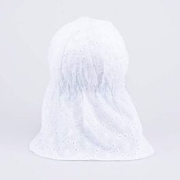 07811720-40 Панама-кепка удлиненная для девочки для девочки белый фото №3
