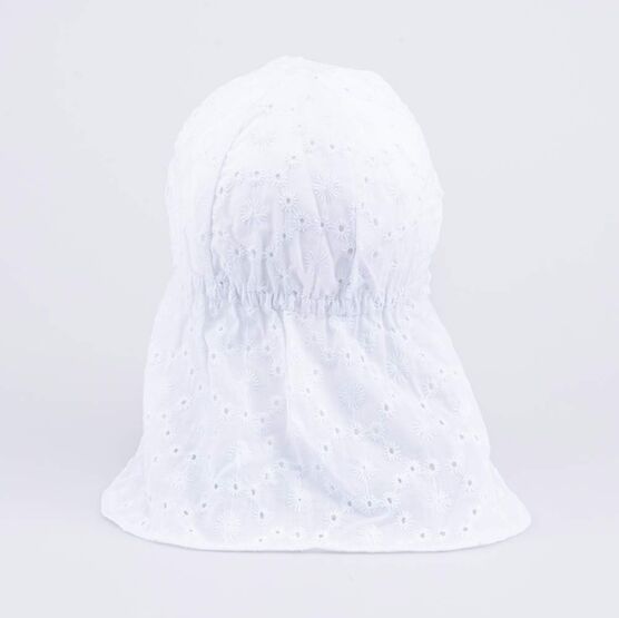 07811720-40 Панама-кепка удлиненная для девочки для девочки белый фото №3