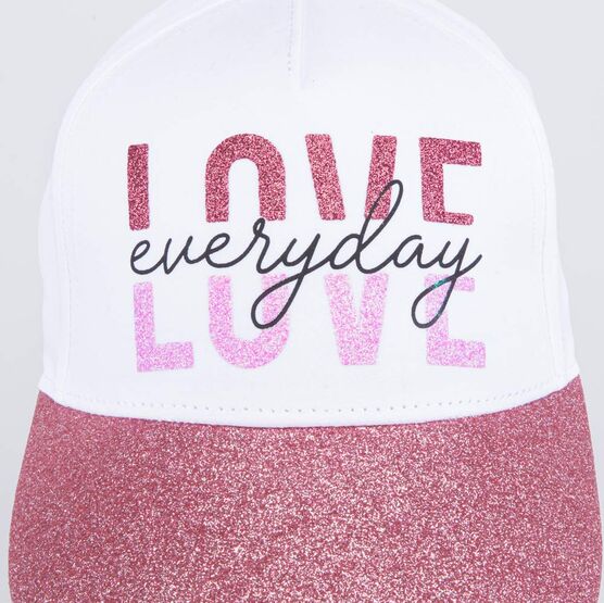 07811748-40 Кепка-бейсболка для девочки LOVE для девочки белый фото №3