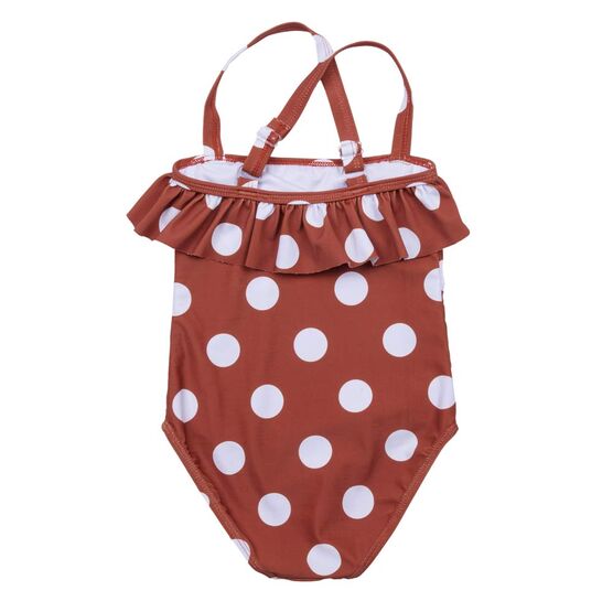 07852021-40 Купальник в горошек для девочки для девочки коричневый фото №2