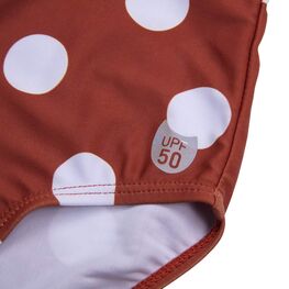 07852021-40 Купальник в горошек для девочки для девочки коричневый фото №3