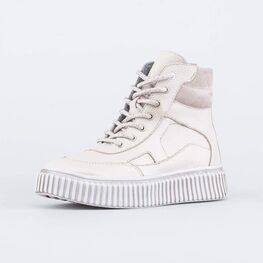 552292-31 Кожаные ботинки для девочки утепленные для девочки пудровый