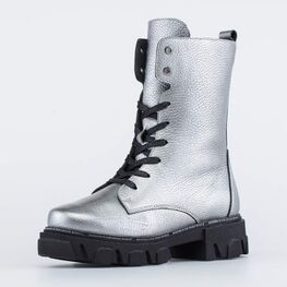 752210-41 Высокие сапожки для девочки-подростка для девочки серебристый