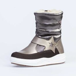 564105-43 Зимние сапожки с мехом для девочки бронзовый