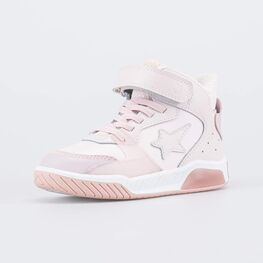 354065-32 Утепленные ботинки с LED Звезда для девочки розовый