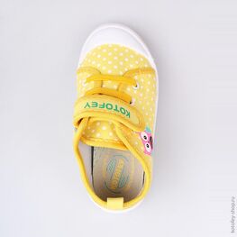 341019-13 Кеды для девочки желтый фото №4