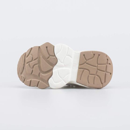 344524-72 Кроссовки на липучке Акценты для девочки серый + бежевый фото №3