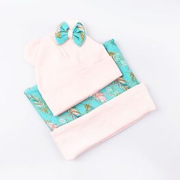 07811154-40 Шапка+снуд на весну, 95% хлопок, розовый для девочки розовый