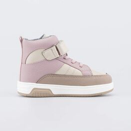 552357-33 Утепленные кожаные ботинки для девочки для девочки розовый,бежевый фото №2