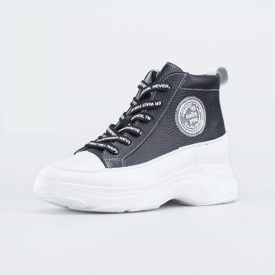 652206-24 Демисезонные ботинки на шнурках для девочки черный