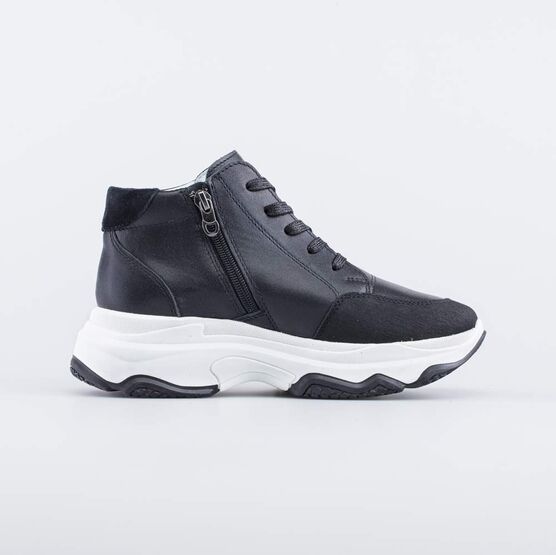 752214-22 Кожаные ботинки для девочки для девочки черный фото №2