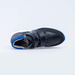 652161-23 Кожаные ботинки на весну/осень Молния для мальчики синий фото №4