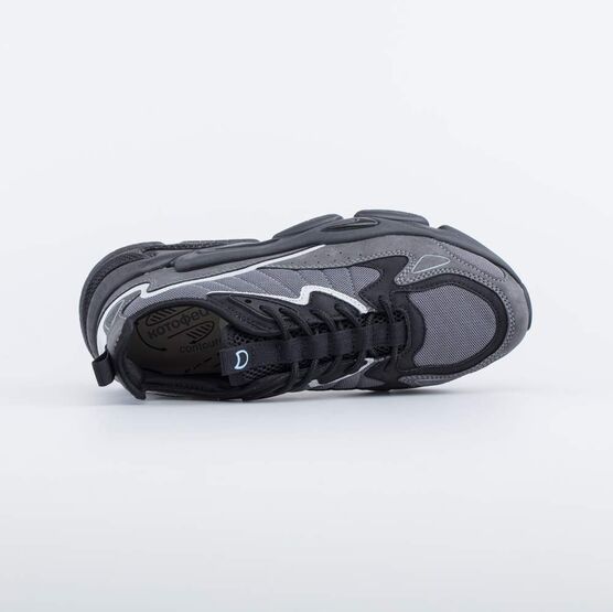 744205-11 Кроссовки для мальчика-подростка на шнурках для мальчики серый-черный фото №4