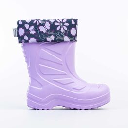 365145-12 Сапоги из ЭВА утепленные Цветочки для девочки сиреневый фото №2