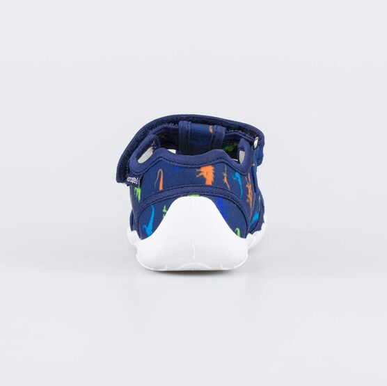 421109-11 Хлопковые сандалии Динозаврики для мальчики синий фото №5