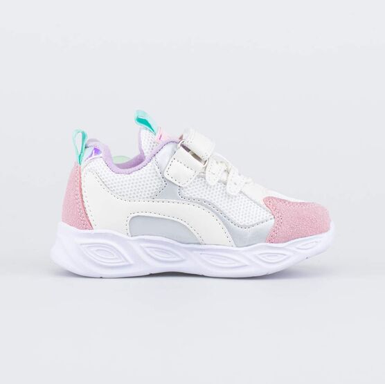 144236-71 Светящиеся кроссовки для девочки для девочки белый фото №2