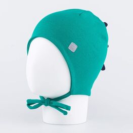 07711661-40 Хлопковая шапка для мальчика Дракончик для мальчики зеленый