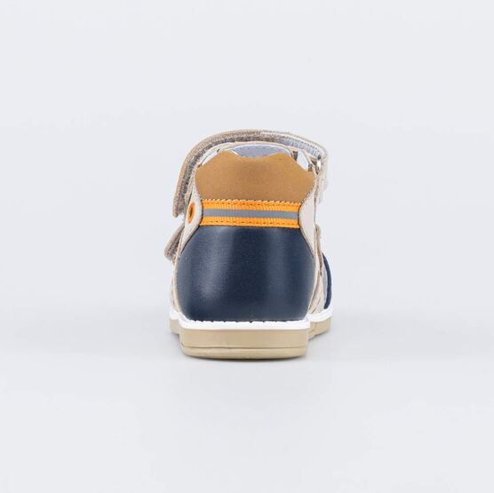 022145-21 Кожаные сандалии Первые шаги для мальчики бежевый фото №5