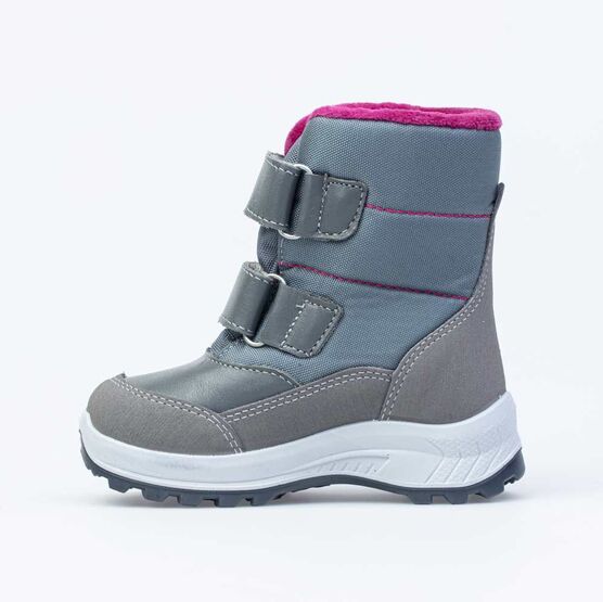 254043-41 Зимние ботинки с мехом для девочки сер-фук фото №2