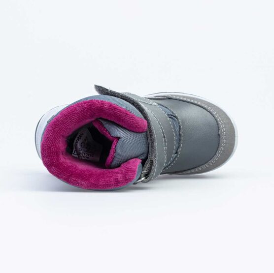 254043-41 Зимние ботинки с мехом для девочки сер-фук фото №4