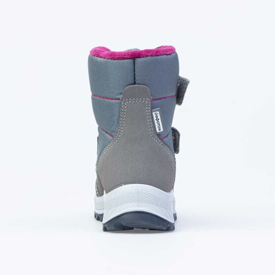 254043-41 Зимние ботинки с мехом для девочки сер-фук фото №5