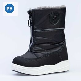 564102-43 Зимние сапожки-дутики для мальчики черный