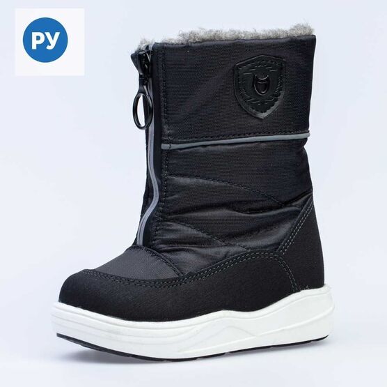 564102-43 Зимние сапожки-дутики для мальчики черный