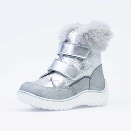 352254-54 Сапожки для девочки серебрист.